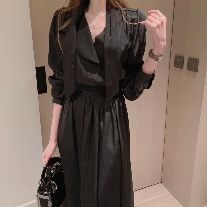 【dress】Vネックレトロワンピース G21366