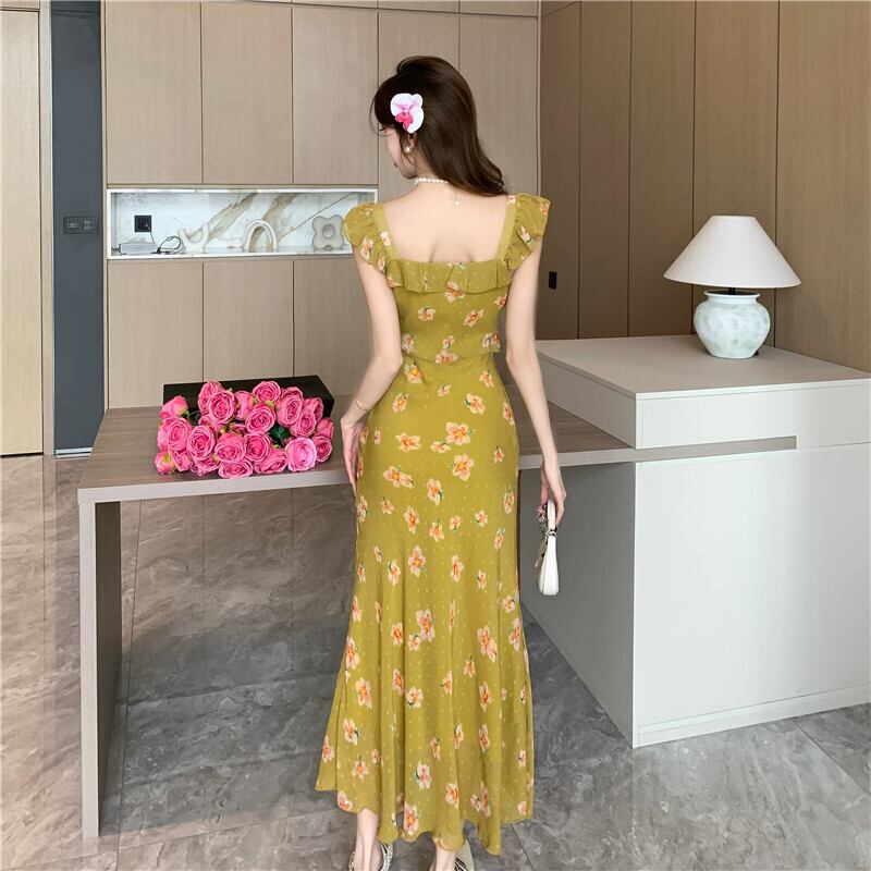 【dress】ノースリーブ花柄ワンピース G21261