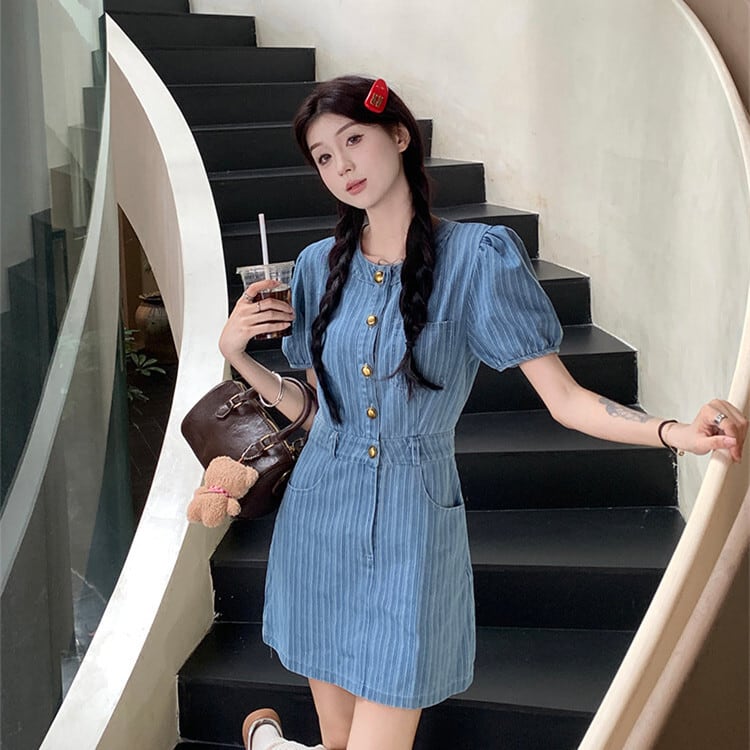 【dress】デニムワンピース　M24618