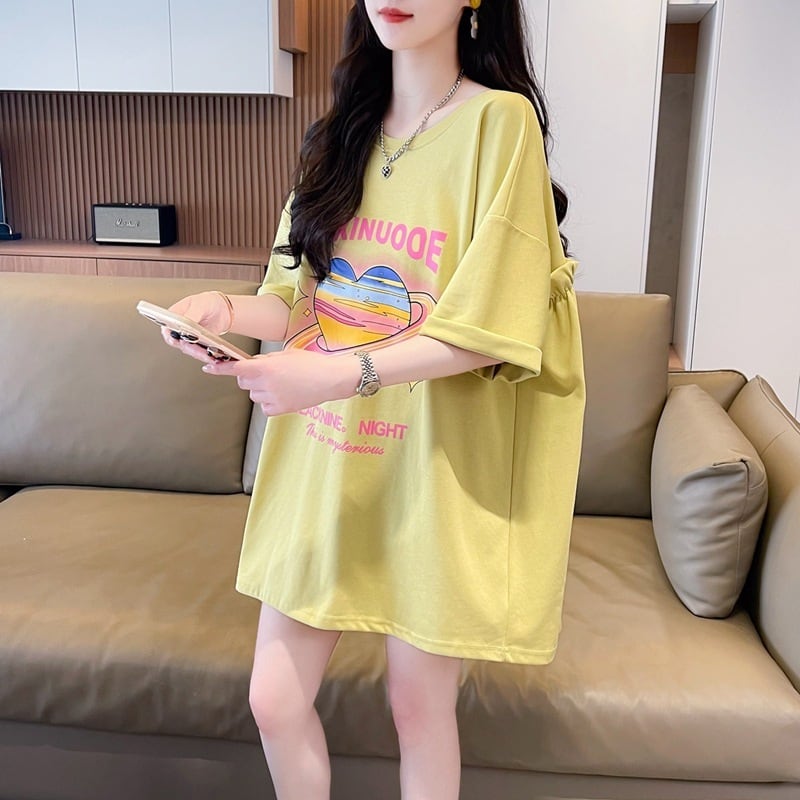 【tops】リボン付きTシャツ　M24349