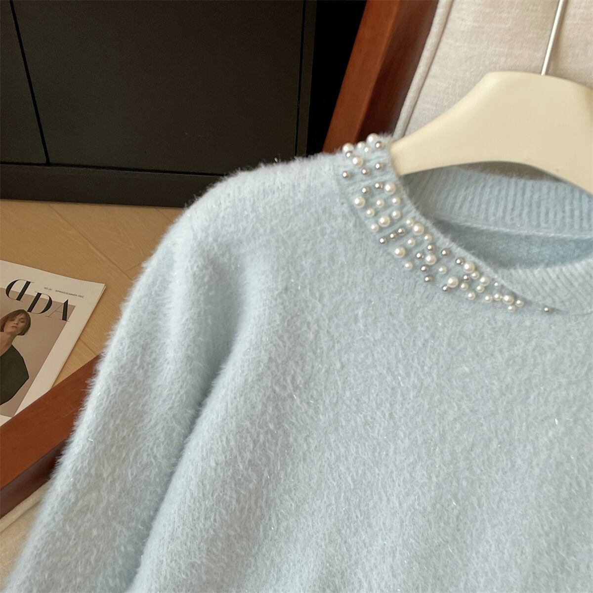 【tops】パールニットセーター　M29173