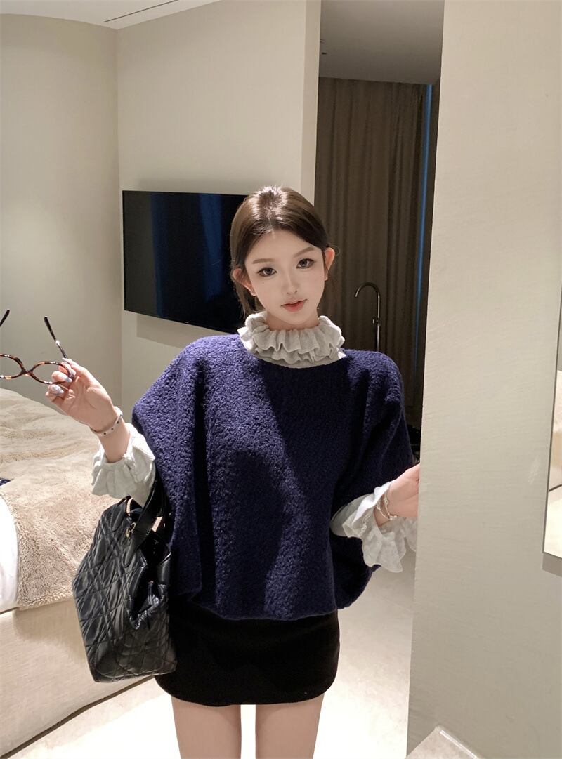 【set】フリルニットトップス×半袖プルオーバーセット　M28514