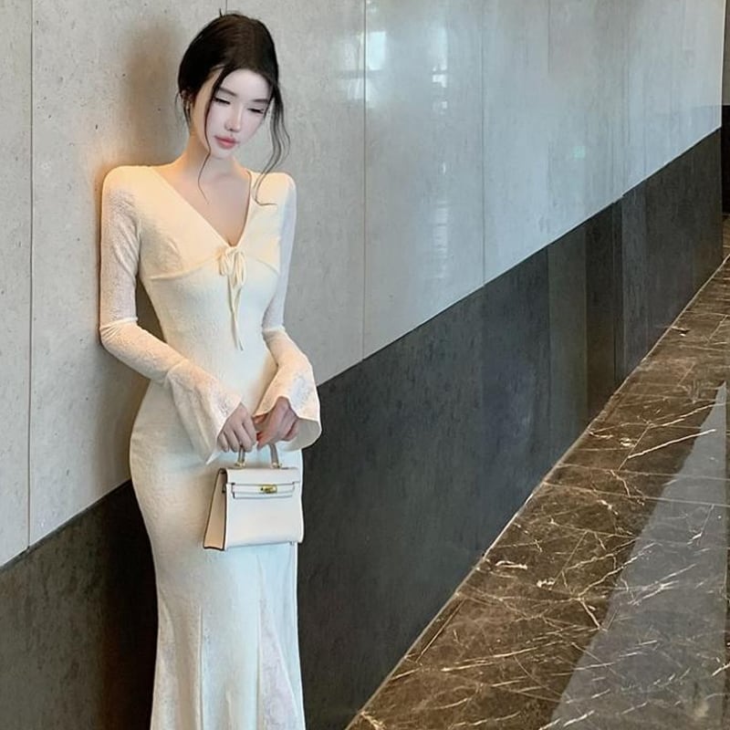 【dress】ロングマーメイドワンピース Q7760