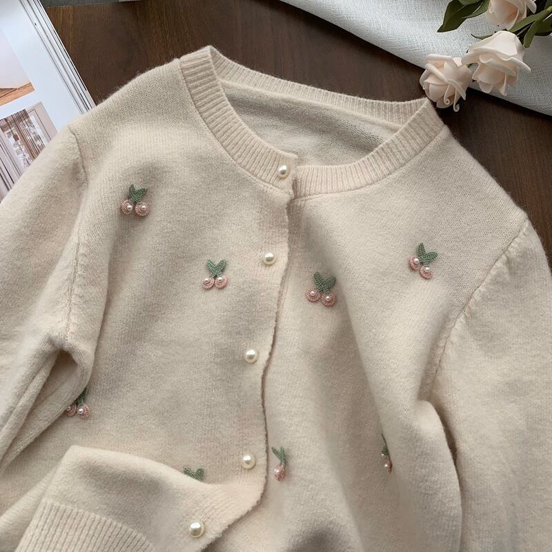 【outer】パールニットカーデ　M29461