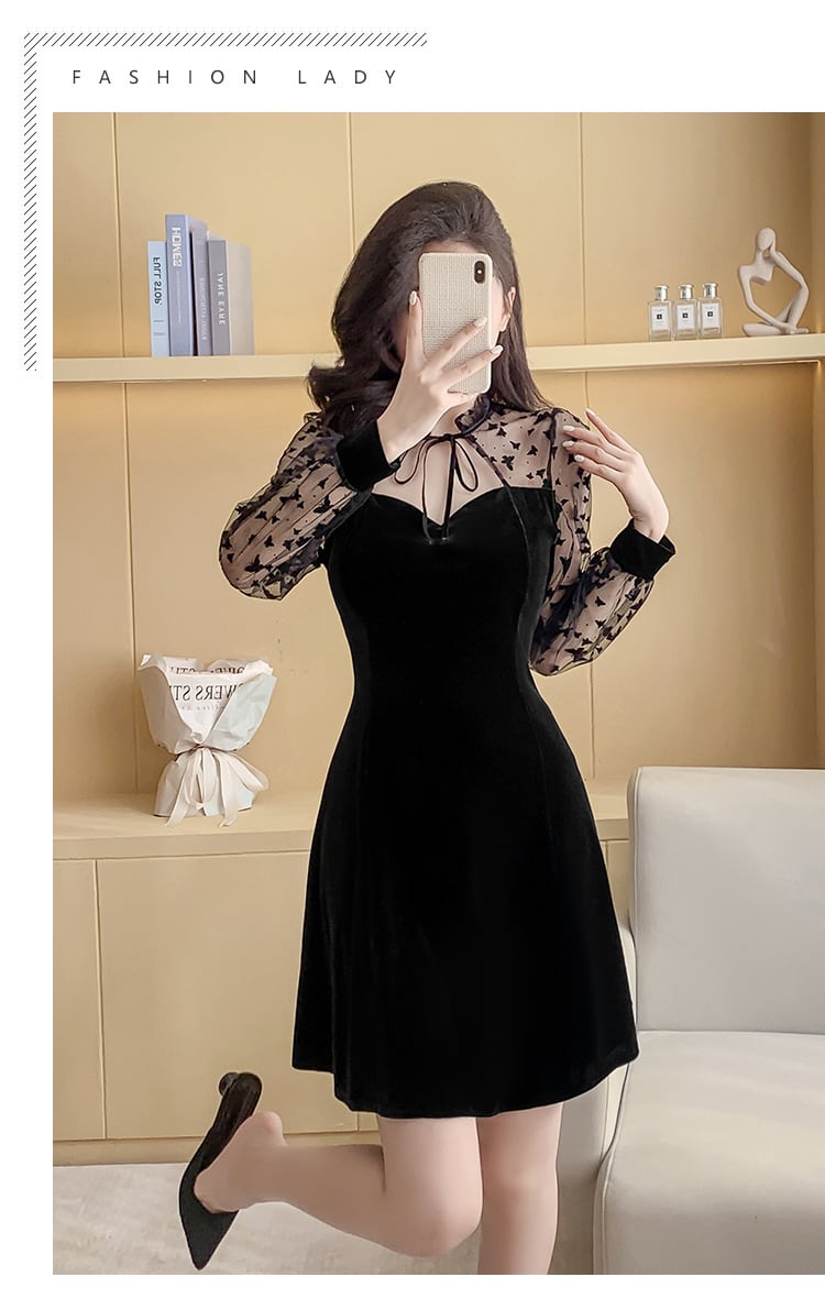 【dress】チュールコンビデートワンピース　M28736
