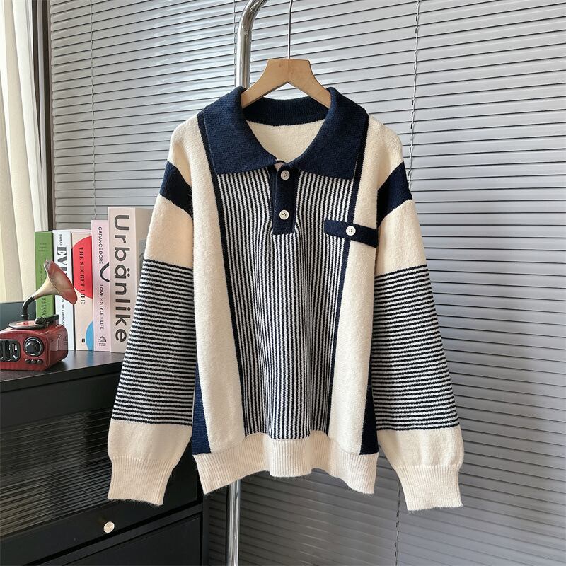【tops】ドッキングニットセーター　M18978