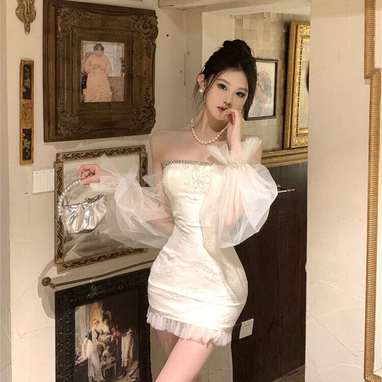 【dress】ボートネックデートワンピース　M29659