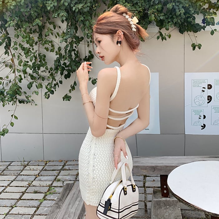 【dress】バックレスキャミワンピース　M24205