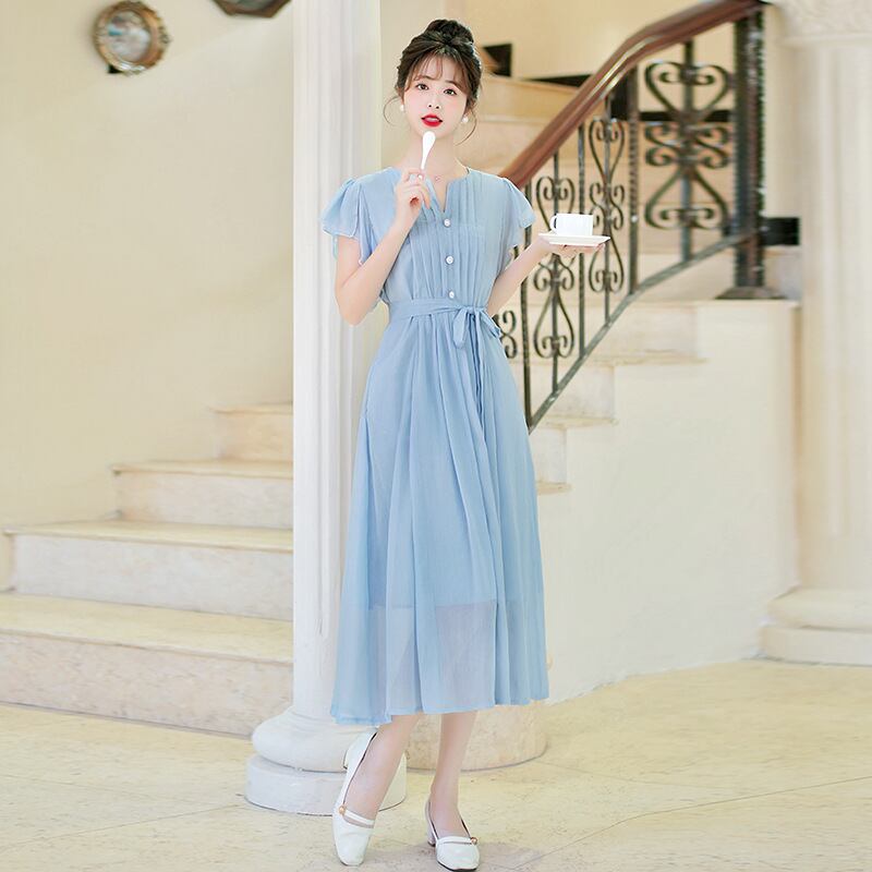 【dress】フレンチスリーブワンピース G21528