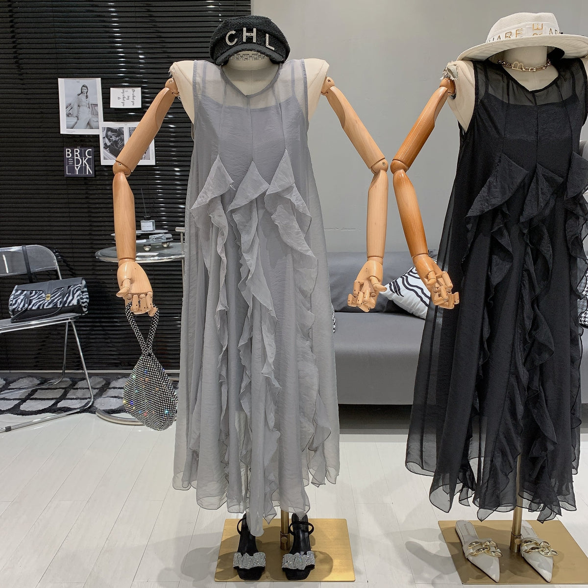 【dress】キャミワンピース×フリルワンピースセット　M24706