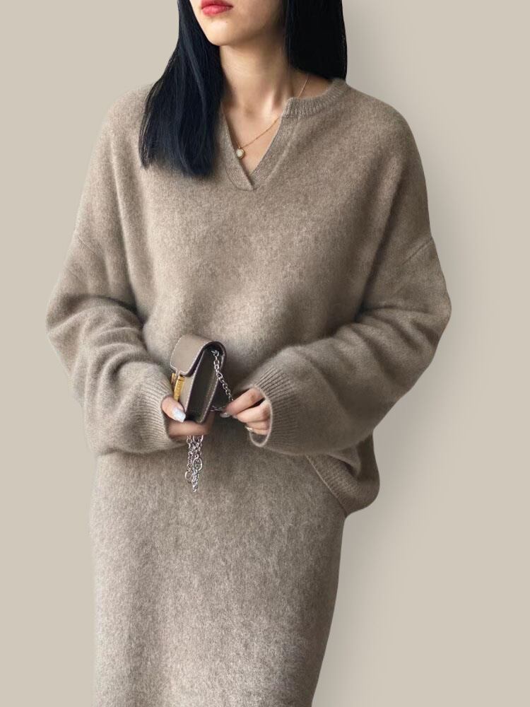 【set】ニットセーター×スカートセット　M19198