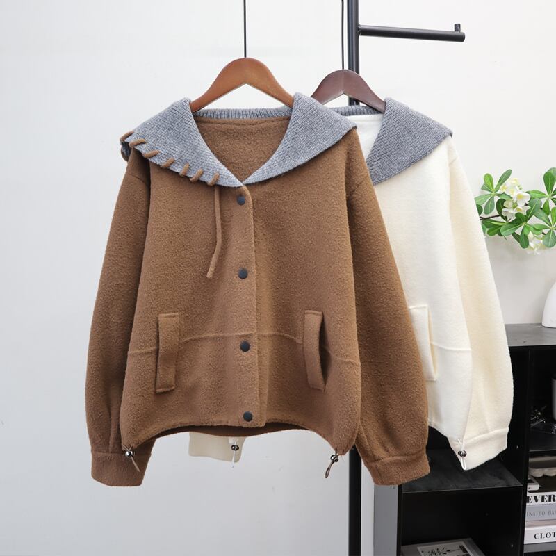 【outer】Vネックニットカーディガン Q7259