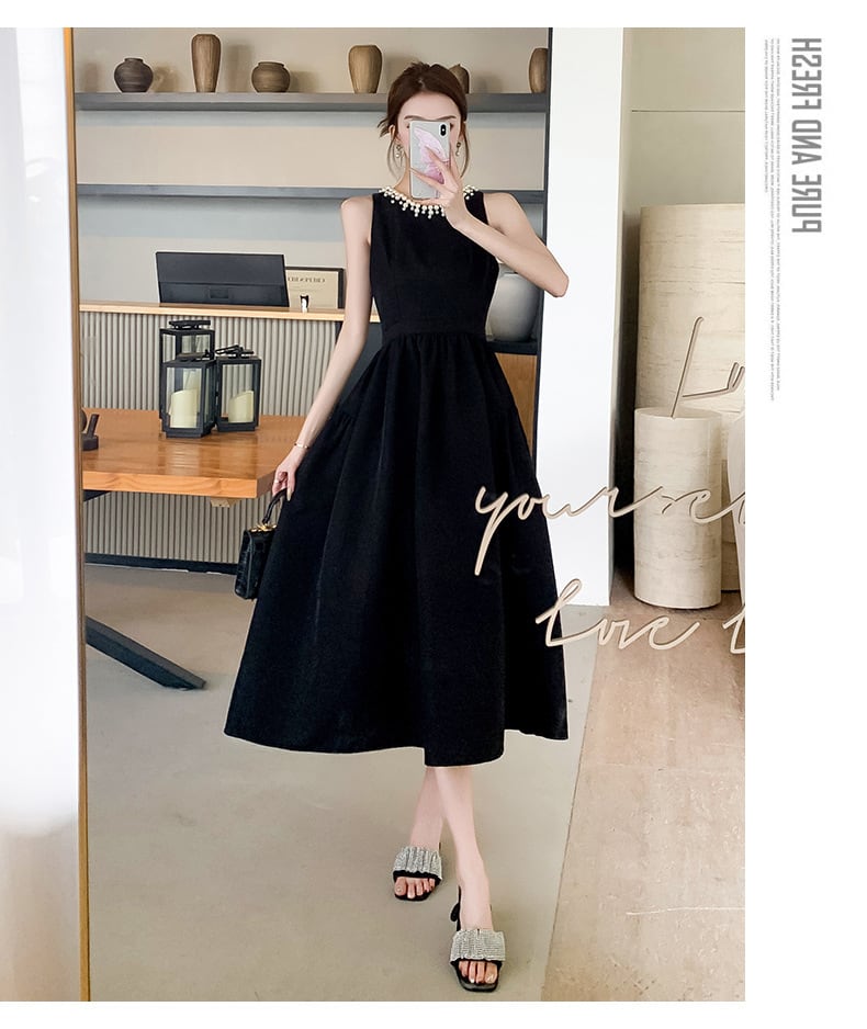 【dress】ビーズノースリーブワンピース G21050