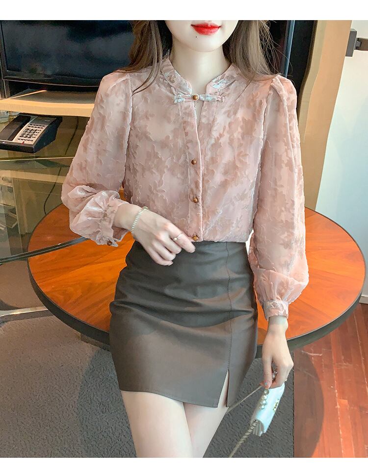 【tops】シャツブラウス　M29450