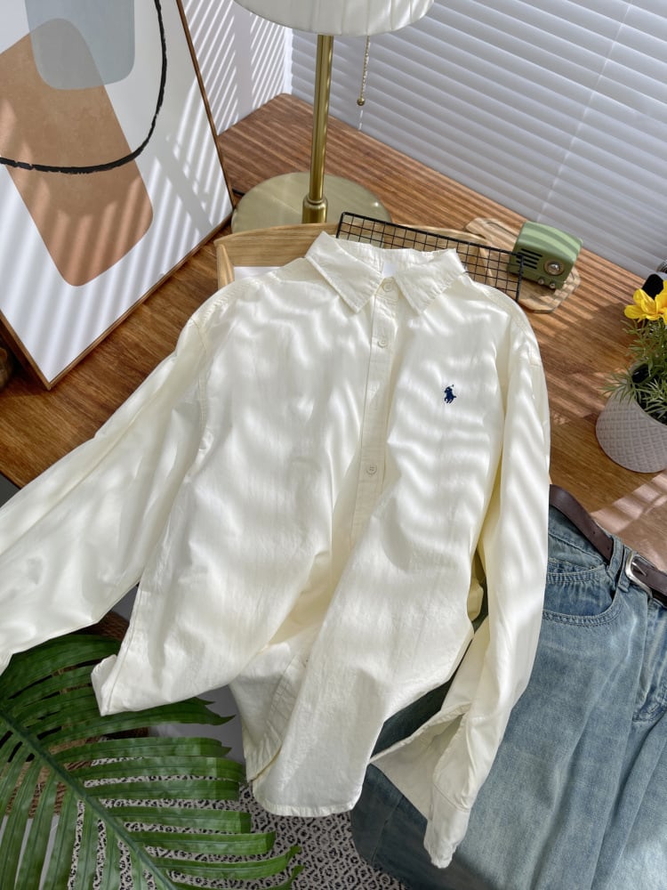 【tops】刺繍シャツトップス　M24553
