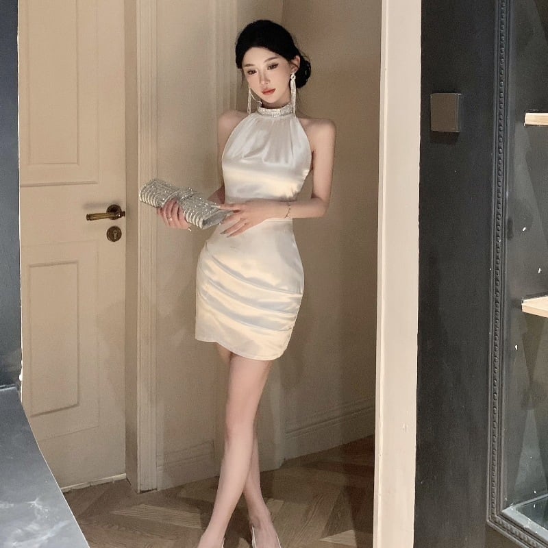 【dress】ホルターネックワンピース　M25075
