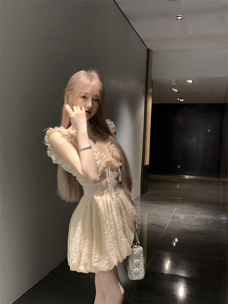 【dress】フリルデートワンピース　M30069