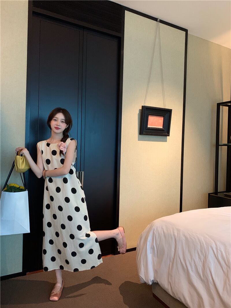 【dress】ドット柄ワンピース　M25119