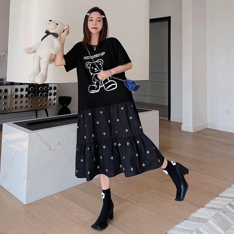 【dress】偽二つ切り替えワンピース G20315