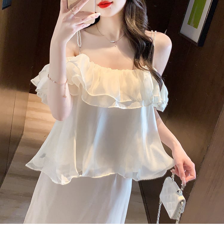 【tops】キャミフリルトップス　M23926