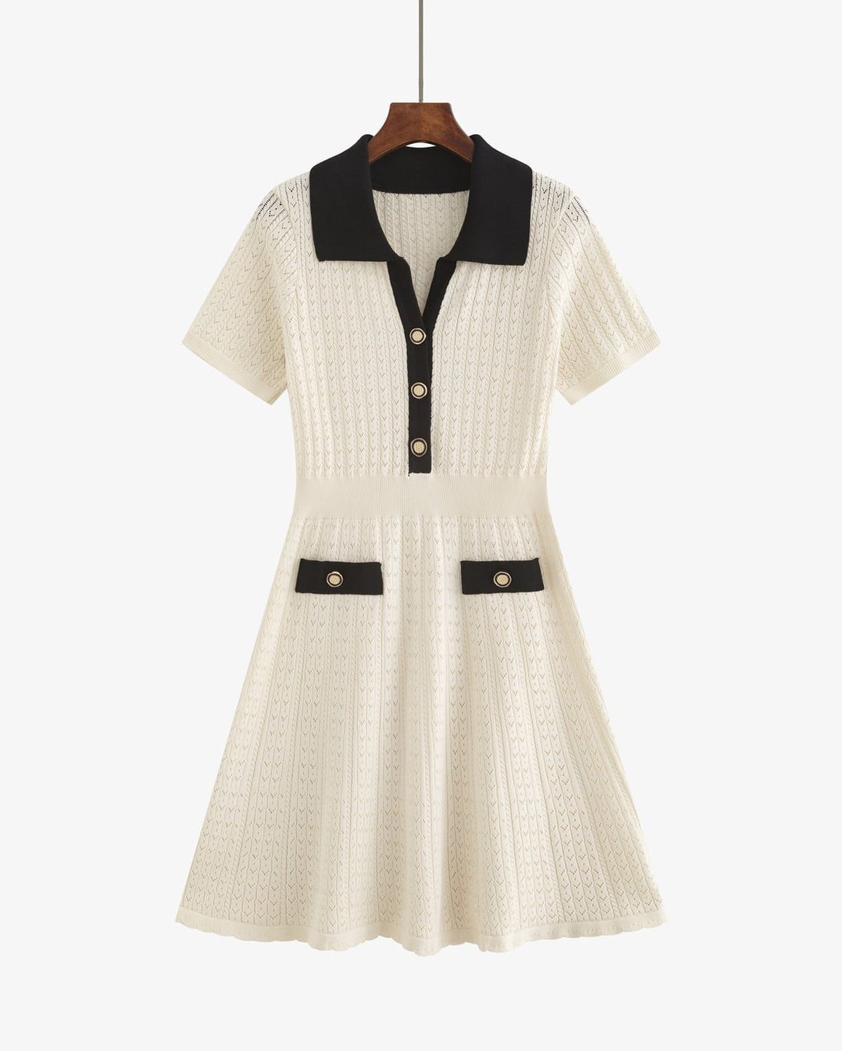 【dress】Aラインニットワンピース Q8468