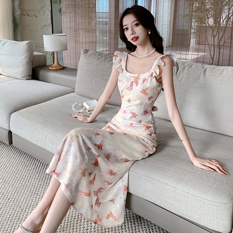 【dress】プリントキャミワンピース　M23963