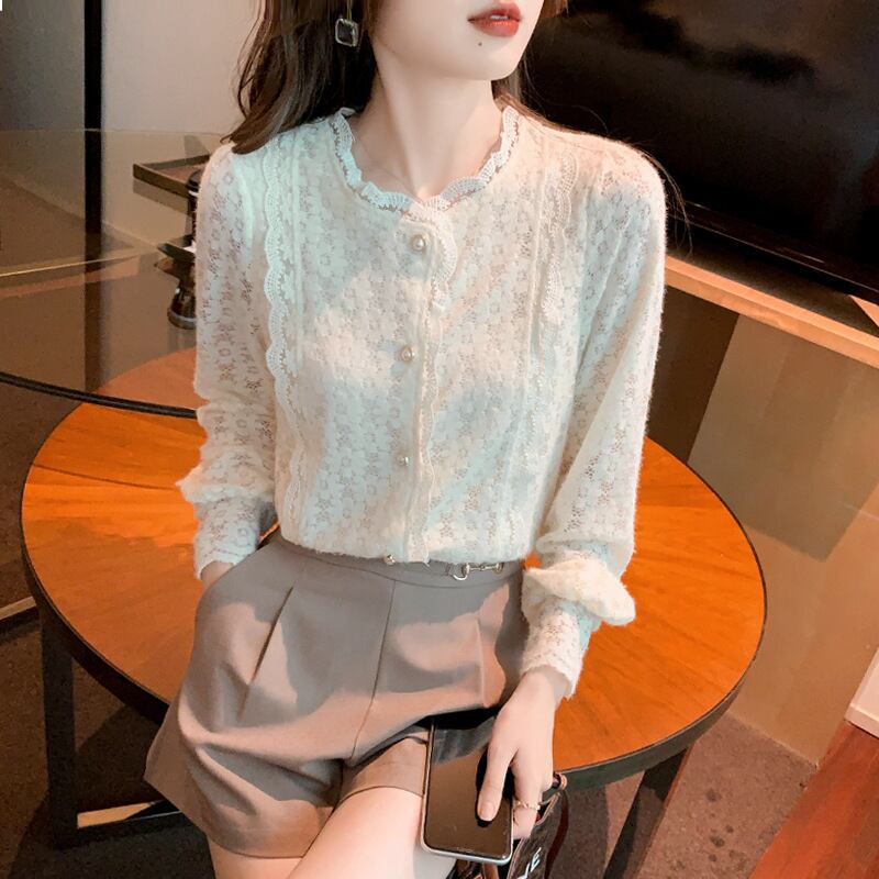 【tops】レースシャツトップス　M28508
