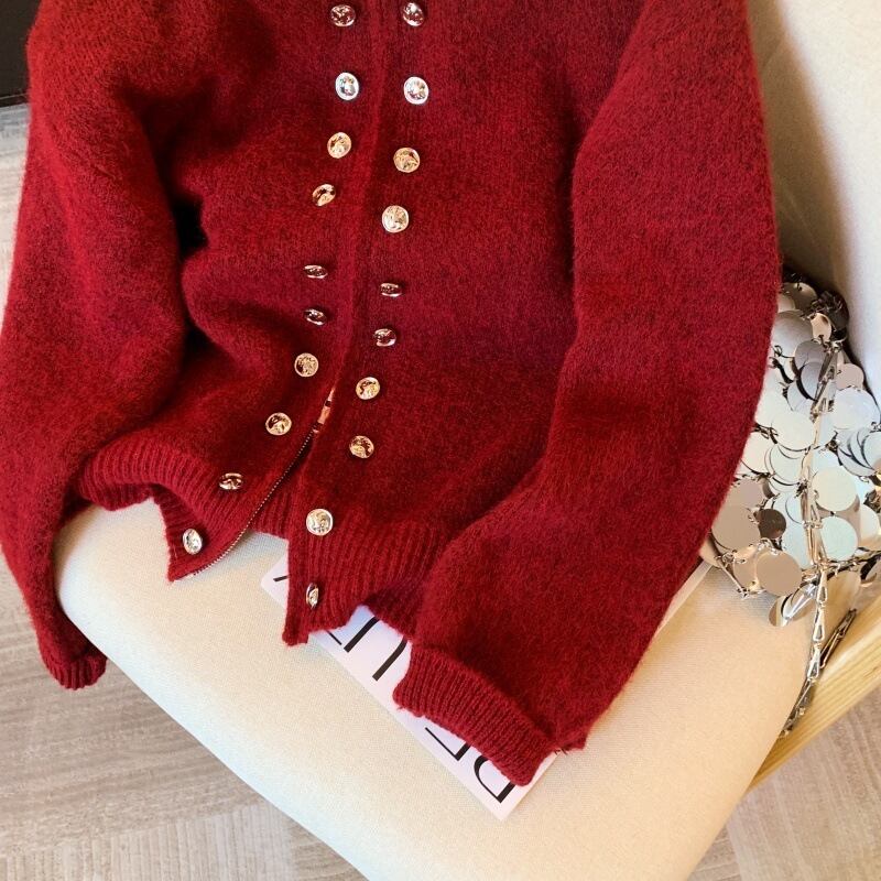 【outer】ファスナーニットカーデ　M29155