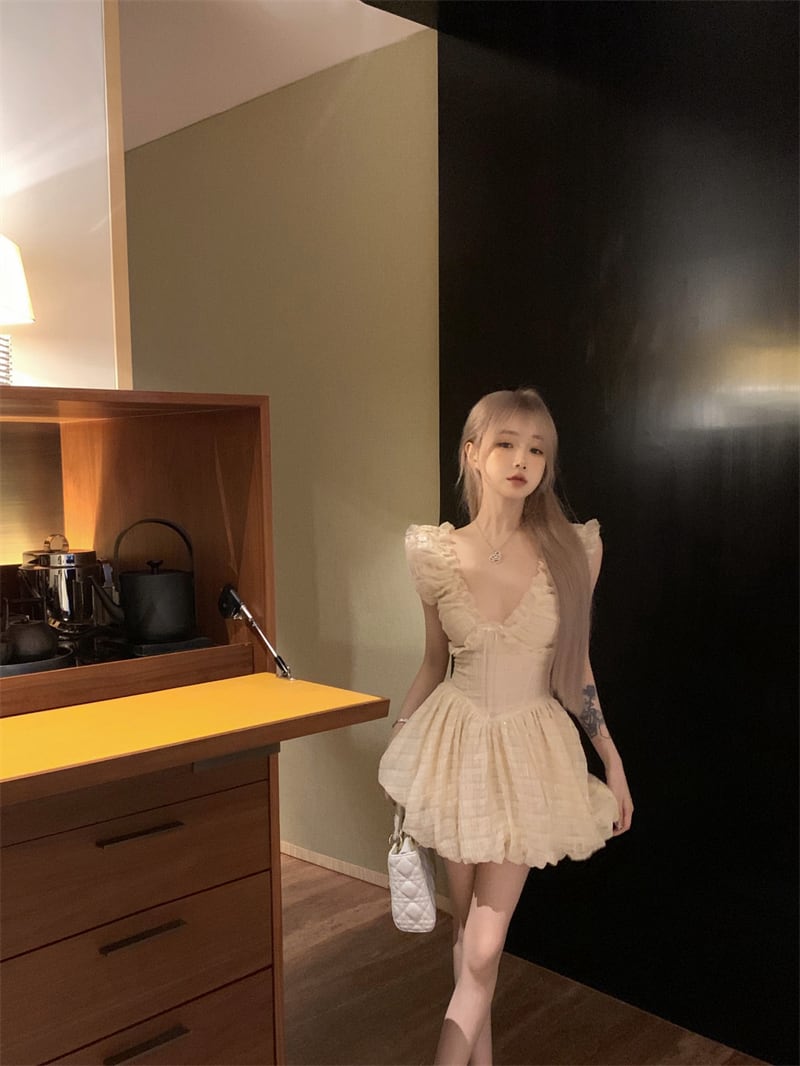 【dress】フリルデートワンピース　M30069