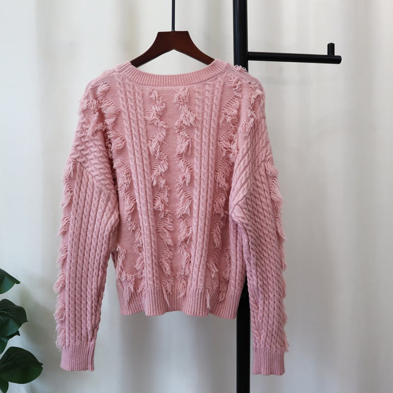 【tops】スパンコールニットセーター　M26343