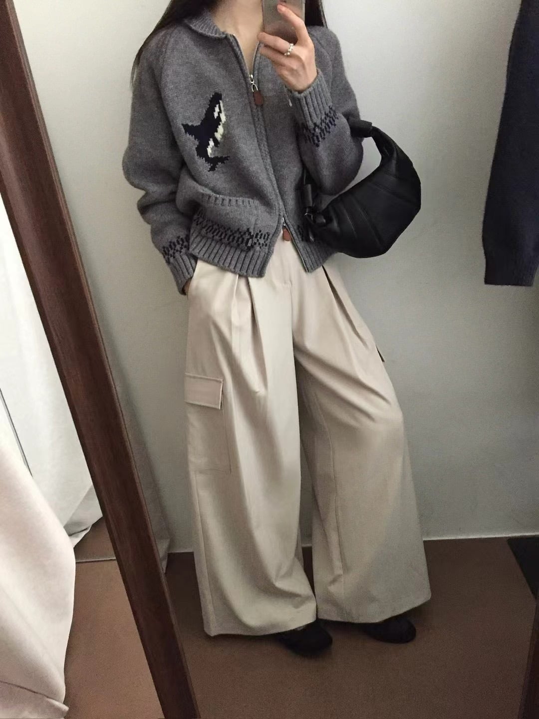 【outer】ファスナーニットカーデ　M27331