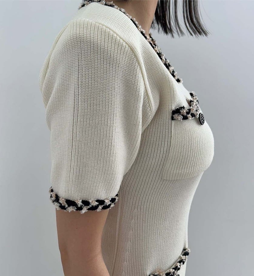 【dress】Vネックニットタイトワンピース G21158