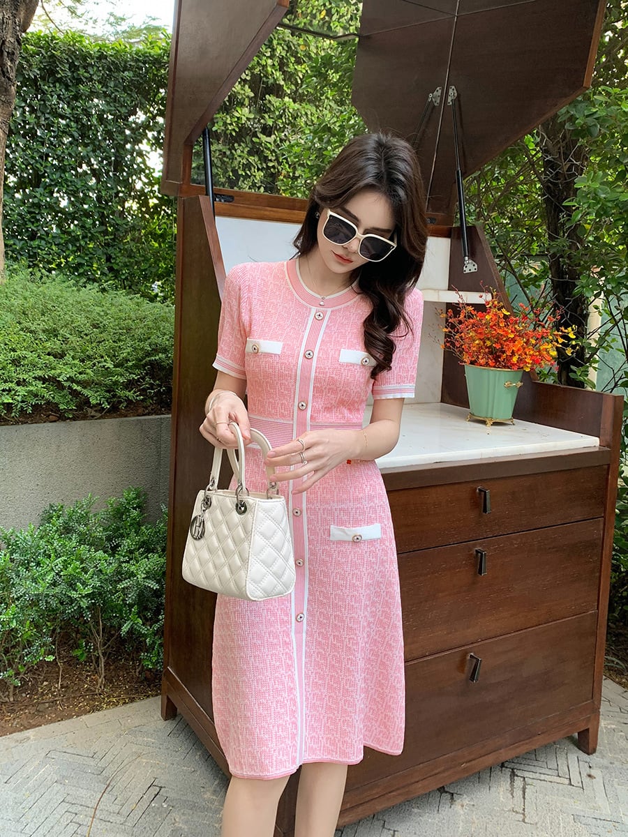 【dress】薄手ニットワンピース　M29746