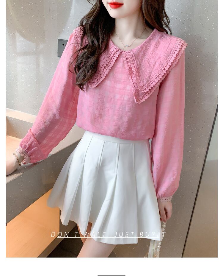 【tops】ドールカラーシャツトップス　M28616