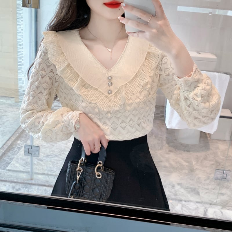 【tops】レースシャツトップス　M28634