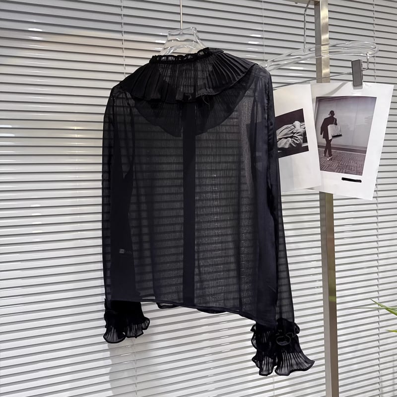 【tops】ピーターパンカラーシフォントップス Q8161