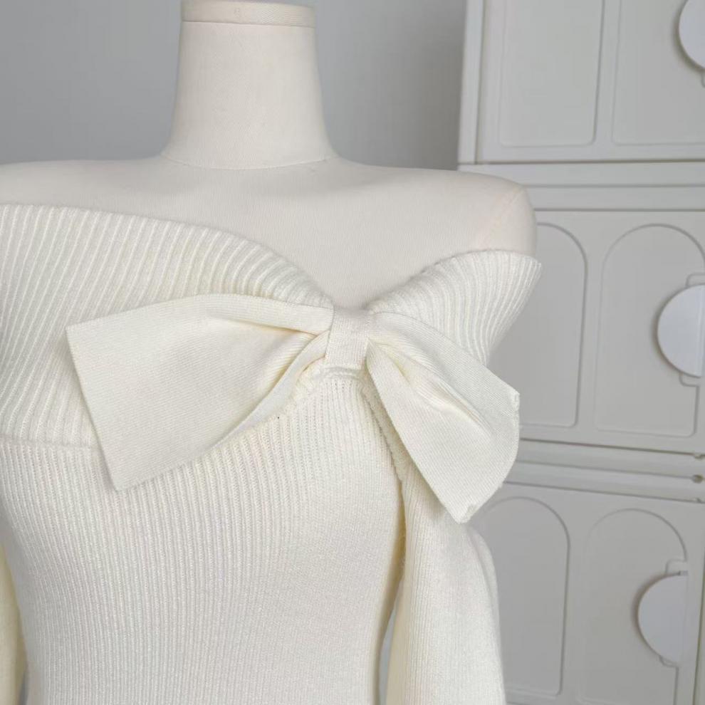 【tops】ボートネックニットセーター　M27869