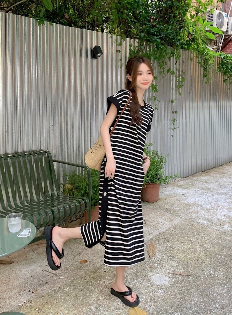 【dress】ボーダー柄ワンピース　M25123