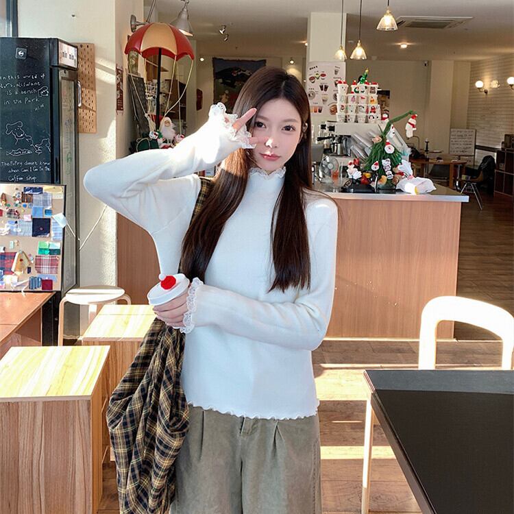 【tops】裹起毛ドッキングトップス　M28639