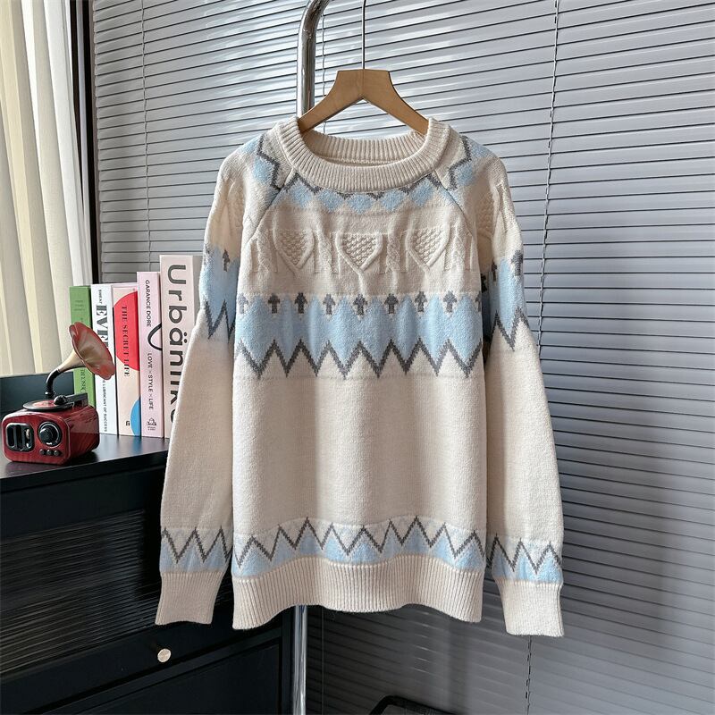 【tops】クルーネックニットセーター　M18889