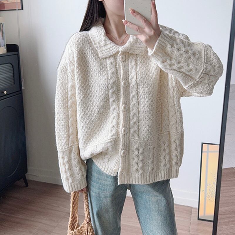 【outer】ニットカーディガン Q7147