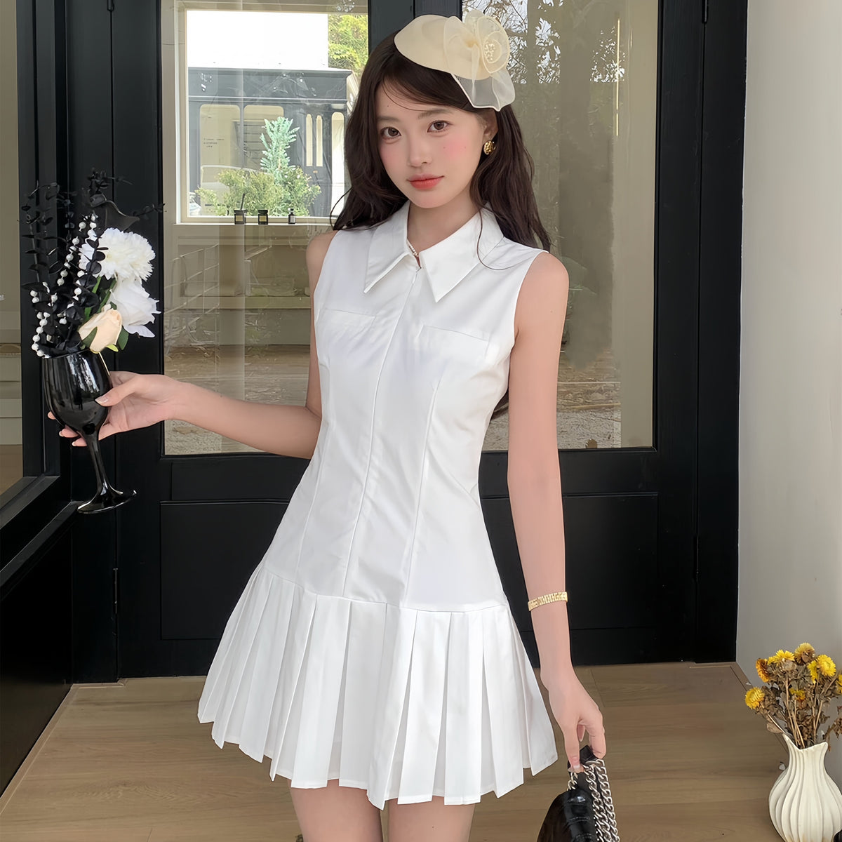 【dress】ノースリーブミニワンピース　N3549