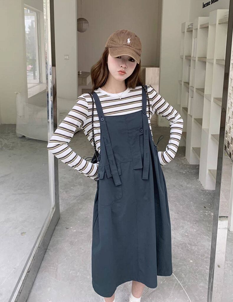 【dress】サロペットスカート Q8286