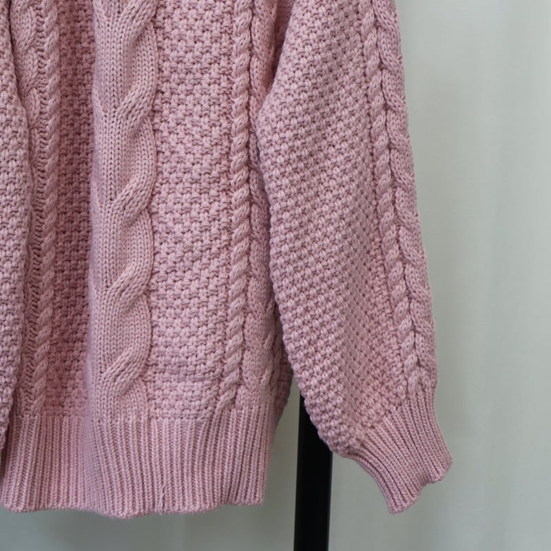 【tops】オフショルダーニットセーター　M25441