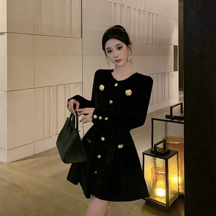 【dress】ボタンデザインワンピース　M27035