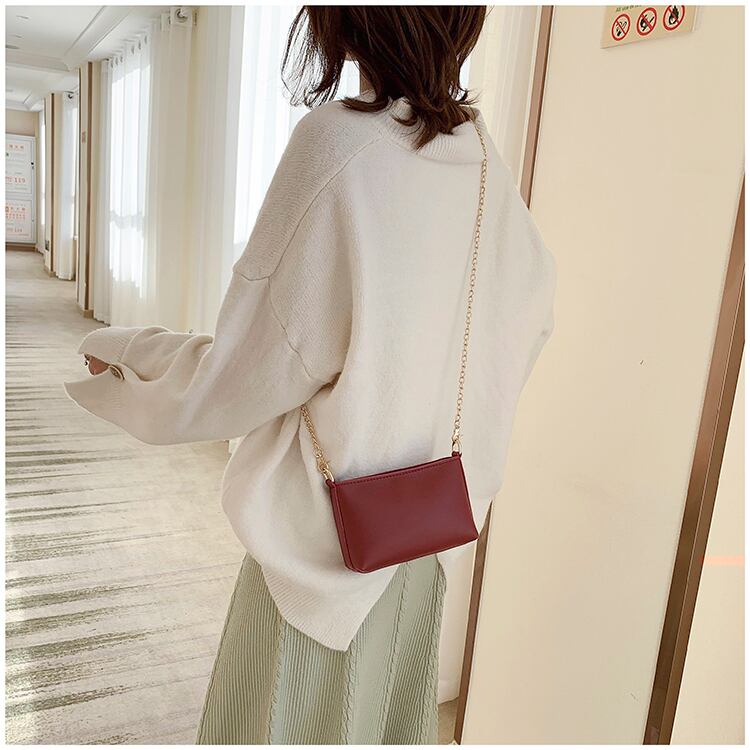 【小物】大活躍 高級感 ファッション定番無地肩掛け斜め掛けバッグ