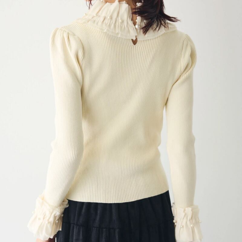 【tops】ドッキングニットトップス　M28689