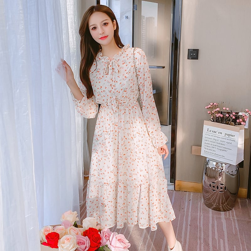【dress】花柄ワンピース　M25347