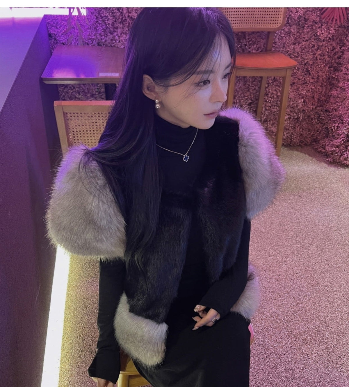 【tops】ファースリーブベスト　N2752