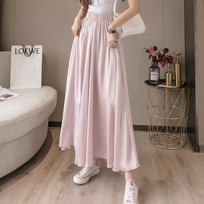 【bottoms】美感いっぱい無地合わせやすいハイウエストシンプルカジュアルガウチョパンツ